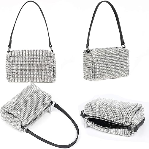Bling Bling Crystals Evening Clutch Bag: Sparkling Crossbody Bag for Women Girls, Perfect for Wedding, Prom, Party, and Club Purses Handbags