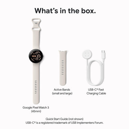 Pixel Watch 3: Elite Connectivity with GPS + LTE | Smart Health Tracking, ECG & SpO2 Sensor, Sleek Water-Resistant Build | 1-Year Warranty, Easy 14-Day Returns + Free Airpods Gift